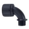 166-90100 - Conduit Connector, HelaGuard, 90 Degree, 1 ", Nylon 6.6 (Polyamide 6.6), Black, 75 mm, IP66 view 1