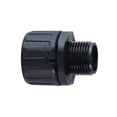 166-90108 - Conduit Connector, HelaGuard, Straight, 1-1/2 ", Nylon 6.6 (Polyamide 6.6), Black, 104 mm, IP66