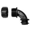 166-90132 - Conduit Connector, HelaGuard, 90 Degree, 1-1/4 ", Nylon 6.6 (Polyamide 6.6), Black, 113 mm, IP65 view 1