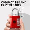 Padlock 4 Digit Combination Lock - for Gym School Locker, Outdoor Gate, Shed, Fence, and Storage - Weatherproof Metal - Keyless, Easy to Set, Resettable - Red view 2
