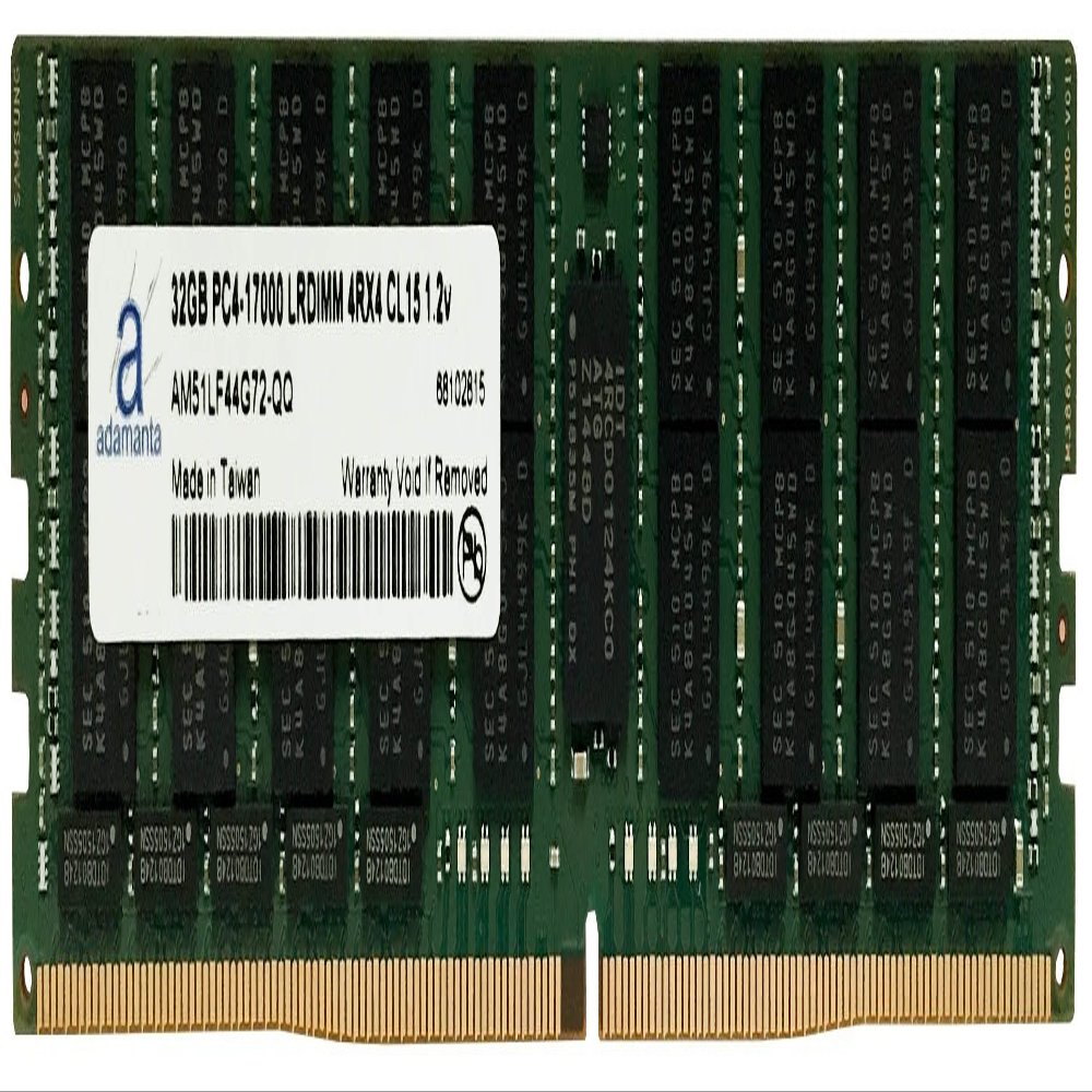 Adamanta 32GB (1x32GB) LRDIMM Server Memory Upgrade for HP Proliant XL170r G9 DDR4 2133MHz PC4-17000 ECC Load Reduced IMB Chip 4Rx4 CL15 1.2v DRAM