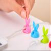 Magik Lots of Cable Clip Desk Tidy Wire Drop Lead USB Charger Cord Holder Secure Table (Rabbit Drop, 6X) view 2
