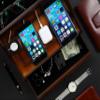 Decorebay Pecan Brown Wooden Multi-Device Charging Station and Valet view 4