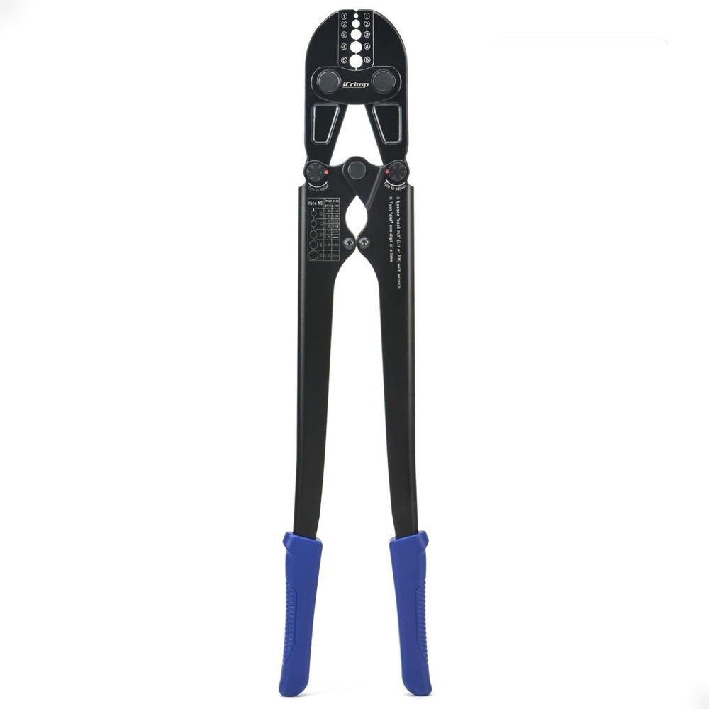iCrimp Wire Rope Crimping Tool, Wire Rope Swager, Fishing Lines Crimping, for 1/64-inch to 3/16-inch Aluminum Oval Sleeves, Stop Sleeves, Loop Sleeves and Ferrules