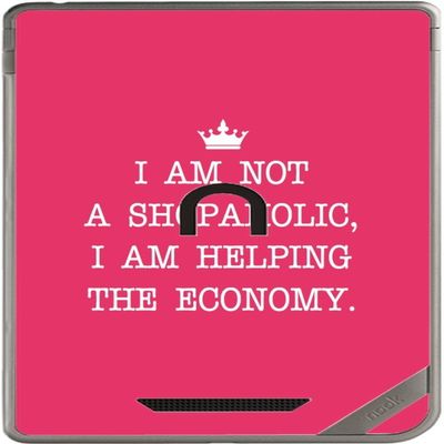 I am not a Shopaholic Vinyl Decal Sticker Skin by Debbie's Designs for Nook Color & Nook Tablet by Barnes and Noble