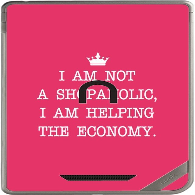 I am not a Shopaholic Vinyl Decal Sticker Skin by Debbie's Designs for Nook Color & Nook Tablet by Barnes and Noble