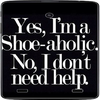 Funny Shopper Shoe-Aholic Shoes Vinyl Decal Sticker Skin by Debbie's Designs for G Pad 7.0