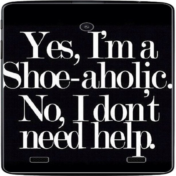 Funny Shopper Shoe-Aholic Shoes Vinyl Decal Sticker Skin by Debbie's Designs for G Pad 7.0