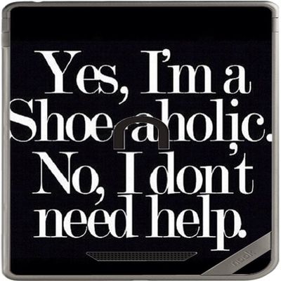 Funny Shopper Shoe-Aholic Shoes Vinyl Decal Sticker Skin by Debbie's Designs for Nook Color & Nook Tablet by Barnes and Noble