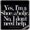 Funny Shopper Shoe-Aholic Shoes Vinyl Decal Sticker Skin by Debbie's Designs for Nook Color & Nook Tablet by Barnes and Noble view 1