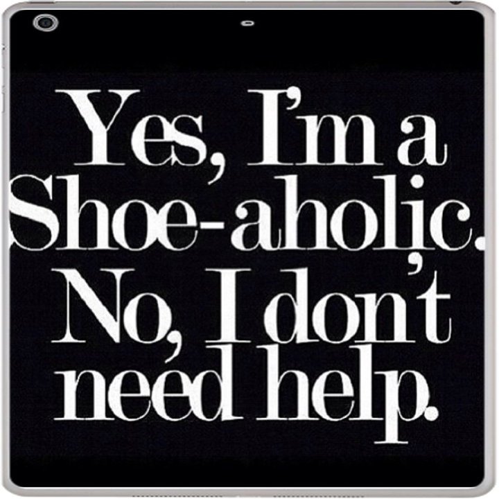 Funny Shopper Shoe-Aholic Shoes Vinyl Decal Sticker Skin by Debbie's Designs for iPad Air