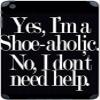 Funny Shopper Shoe-Aholic Shoes Vinyl Decal Sticker Skin by Debbie's Designs for iPad Mini (1st & 2nd Gen) view 1