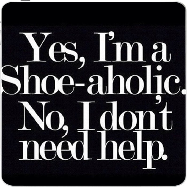 Funny Shopper Shoe-Aholic Shoes Vinyl Decal Sticker Skin by Debbie's Designs for iPad