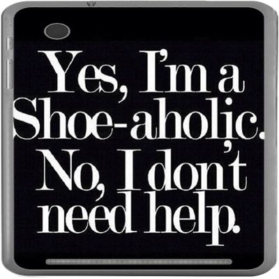 Funny Shopper Shoe-Aholic Shoes Vinyl Decal Sticker Skin by Debbie's Designs for Slate 7