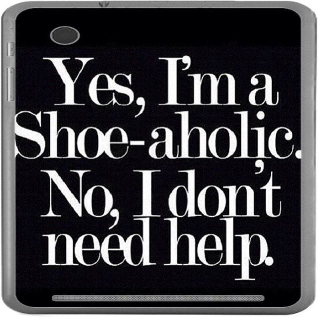 Funny Shopper Shoe-Aholic Shoes Vinyl Decal Sticker Skin by Debbie's Designs for Slate 7