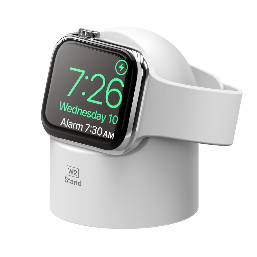 elago W2 Charger Stand Compatible with Apple Watch Series Ultra3/Ultra2/Ultra/11/10/9/8/7/6/5/4/3/2/1/SE3/SE2/SE1 (49mm, 46mm, 45mm, 44mm, 42mm, 41mm, 40mm, 38mm)