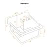 Vitreous China single bowl kitchen drop-in sink view 4