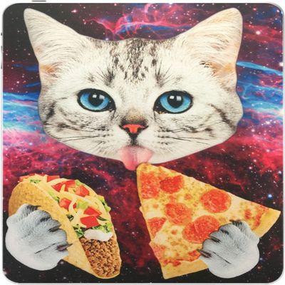 Junk Food Kitty Fast Food Cat Vinyl Decal Sticker Skin by Debbie's Designs for iPad
