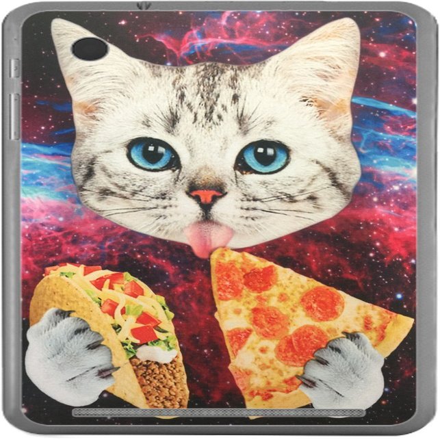 Junk Food Kitty Fast Food Cat Vinyl Decal Sticker Skin by Debbie's Designs for Slate 7