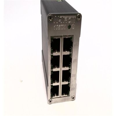 N-TRON 108TX >2M Hours MTBF, 1.6GB/S MAX THROUGHPUT, 10/100 BASETX, 10-30 VDC, 8 Port, Hardened Metal DIN Rail Enclosure, IEEE 802.3 Compliant, Industrial ETHERNET Switch, LED Link/Activity Status