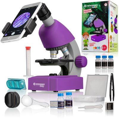 Bresser Junior Microscope 40-640x - Violet