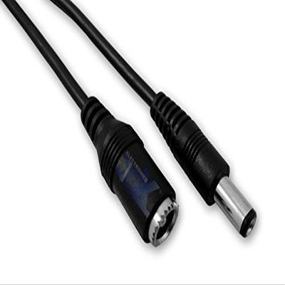 Jex Electronics 33' ft DC Power Extension 2.1mm X 5.5mm Cord/Cable CCTV Extender Male to Female