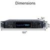 2500 Watts Digital Hybrid Amplifier, Preamp/Tuner with USB and SD Inputs, 2 Mic Inputs, AM/FM Digital Tuner, Wireless Remote, Bass & Treble Controls, FM Radio, Recorder, Bluetooth by Technical Pro view 3