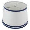 Urbanest White with Double Trim French Drum Lampshade, 10-inch by 12-inch by 8.5-inch, Navy Blue, Spider view 2