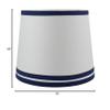 Urbanest White with Double Trim French Drum Lampshade, 10-inch by 12-inch by 8.5-inch, Navy Blue, Spider view 3