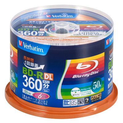 Verbatim 50GB BD-R DL 50 Discs White Printerable Double Layer 1-6x Speed