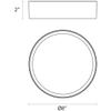 Sonneman Modern Lighting 2745.16 Pi Round LED Dimmable Surface Mount Ceiling Light Fixture for Kitchen, Office, Hallway or Closet - 3000K - 8" - Bright Satin Aluminum view 2