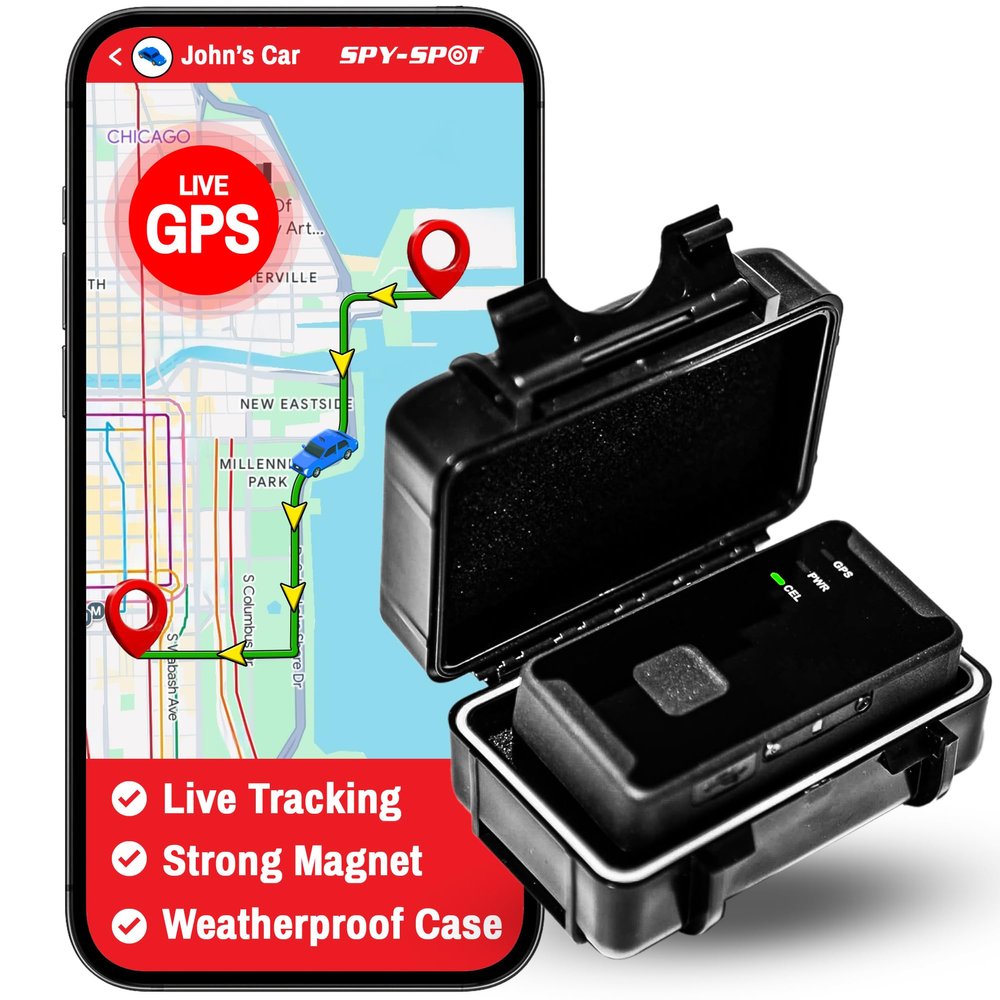 Spy Spot Real Time Mini GPS Tracker GL 320MG | Magnetic Waterproof Case with SIM Card | Hidden Portable Locator 4G Tracking Device for Cars, Boats, Elderly, Kids | Subscription Required