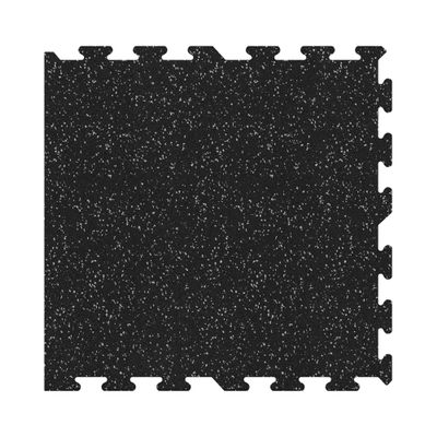 IncStores 8mm Thick Strong Rubber Interlocking Floor Tiles | Flexible Recycled Rubber for a Stronger and Safer Basement, Home Gym, Shed, or Trailer | Grey, 4 Border Tiles