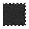 IncStores 8mm Thick Strong Rubber Interlocking Floor Tiles | Flexible Recycled Rubber for a Stronger and Safer Basement, Home Gym, Shed, or Trailer | Grey, 4 Border Tiles view 1