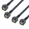 10Gtek SFF-8643 to SFF-8643 12G Internal Mini SAS HD Cable, with Sideband, for NVMe Backplane/RAID Card, Hot-Swap & SATA Compatibility, 100-Ohm, 0.75~0.8m(2.46~2.62ft), 2 Pack view 1