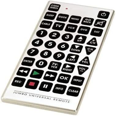 8 Devices Universal Jumbo Remote Control Compatible with Most TV, DVD, VCR, Satellite, Cable Box, Audio Systems, and Other Home Entertainment Devices