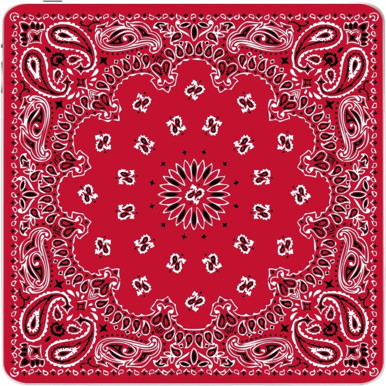 Red Bandanas Design Vinyl Decal Sticker Skin by Debbie's Designs for iPad