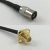 6 inch RG174 DVB TV Pal Female to SMA FEMALE FLANGE Pigtail Jumper RF coaxial cable 50ohm Quick USA Shipping view 1