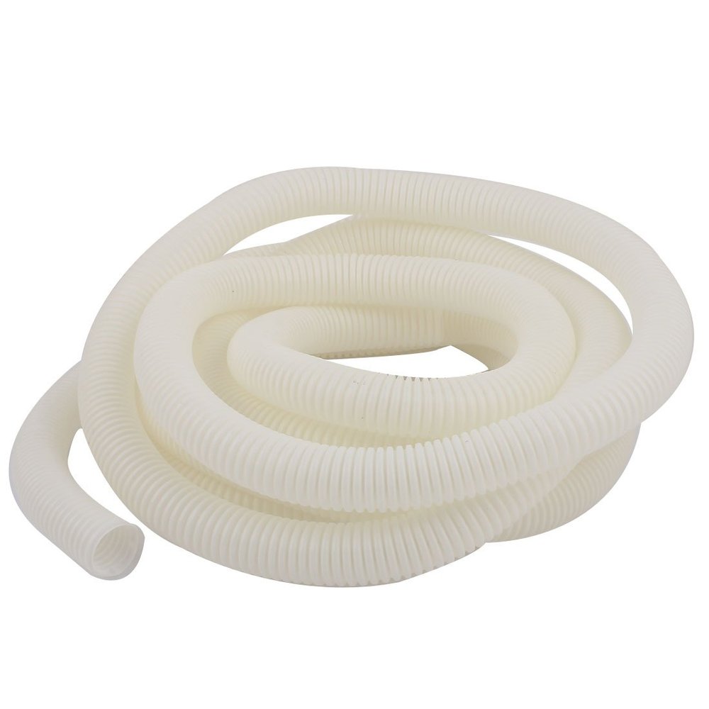 uxcell 4.8 M 20 x 25 mm Plastic Corrugated Conduit Tube for Garden,Office Beige