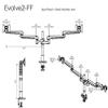 ESI Ergo EVOLVE2-FF-SLV Dual Monitor Arm view 3