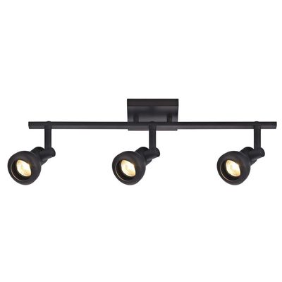 Track Light with 3 Spot Lights - Bronze - GU10 Base
