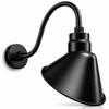 10in. Satin Black Angle Shade Gooseneck Sign Light, 5000K Cool White view 1