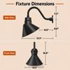 10in. Satin Black Angle Shade Gooseneck Sign Light, 5000K Cool White view 4