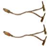 14 AWG Speaker wire pair with RCA Female (Black & Red) to 2 pair Stackable Banana Plugs - 6 Foot view 1
