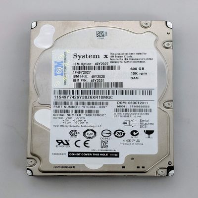 49Y2027 IBM 600-GB 10K 2.5 SAS SFF SS HDD
