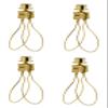 Creative Hobbies Lamp Shade Light Bulb Clip Adapter Clip on with Shade Attaching Finial Top, Gold Color - No Harp Needed | 4 Pack view 1