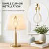 Creative Hobbies Lamp Shade Light Bulb Clip Adapter Clip on with Shade Attaching Finial Top, Gold Color - No Harp Needed | 4 Pack view 3