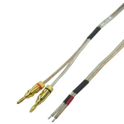 14 AWG Speaker wire with Banana Plug set on one end - 25 Foot