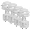 SLEEKLIGHTING - 13Watt GU24 Base 2 prong light bulbs- UL approved-120v 60Hz - Mini Twist Lock Spiral -Self Ballasted CFL Two Pin Fluorescent Bulbs- 4200K 900lm Cool White 4pack (60Watt Equivalent) view 1