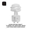 SLEEKLIGHTING - 13Watt GU24 Base 2 prong light bulbs- UL approved-120v 60Hz - Mini Twist Lock Spiral -Self Ballasted CFL Two Pin Fluorescent Bulbs- 4200K 900lm Cool White 4pack (60Watt Equivalent) view 4